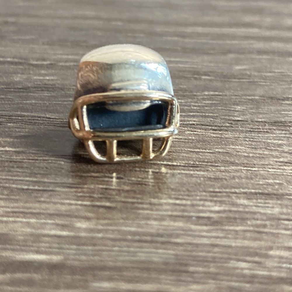 Authentic Pandora 14K Gold Sterling Silver FOOTBALL Helmet Charm
